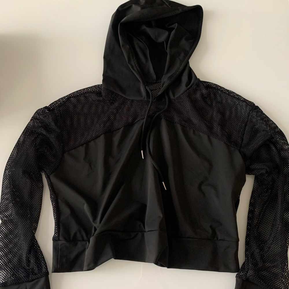 Women’s Mesh / Fishnet Active Drawstring Hoodie